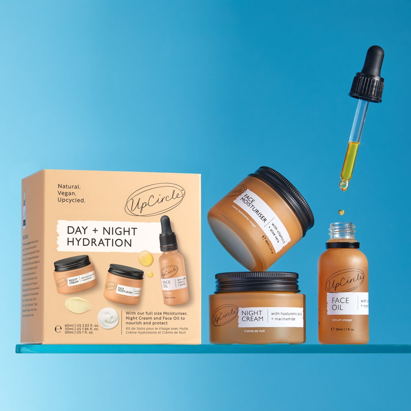 Eco Friendly Vegan Skincare Gift - Day + Night Hydration Set