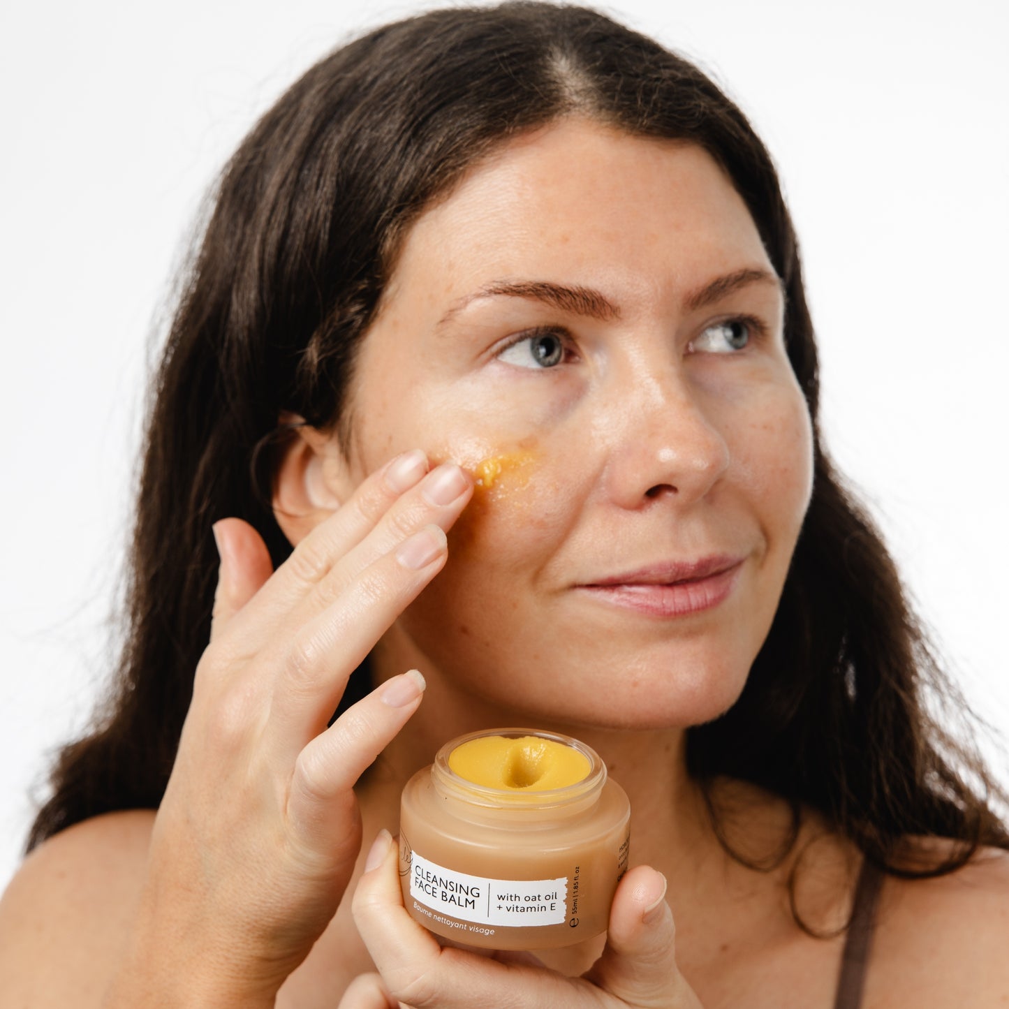 Natural Cleansing Balm Makeup Remover with Oat Oil + Vitamin E