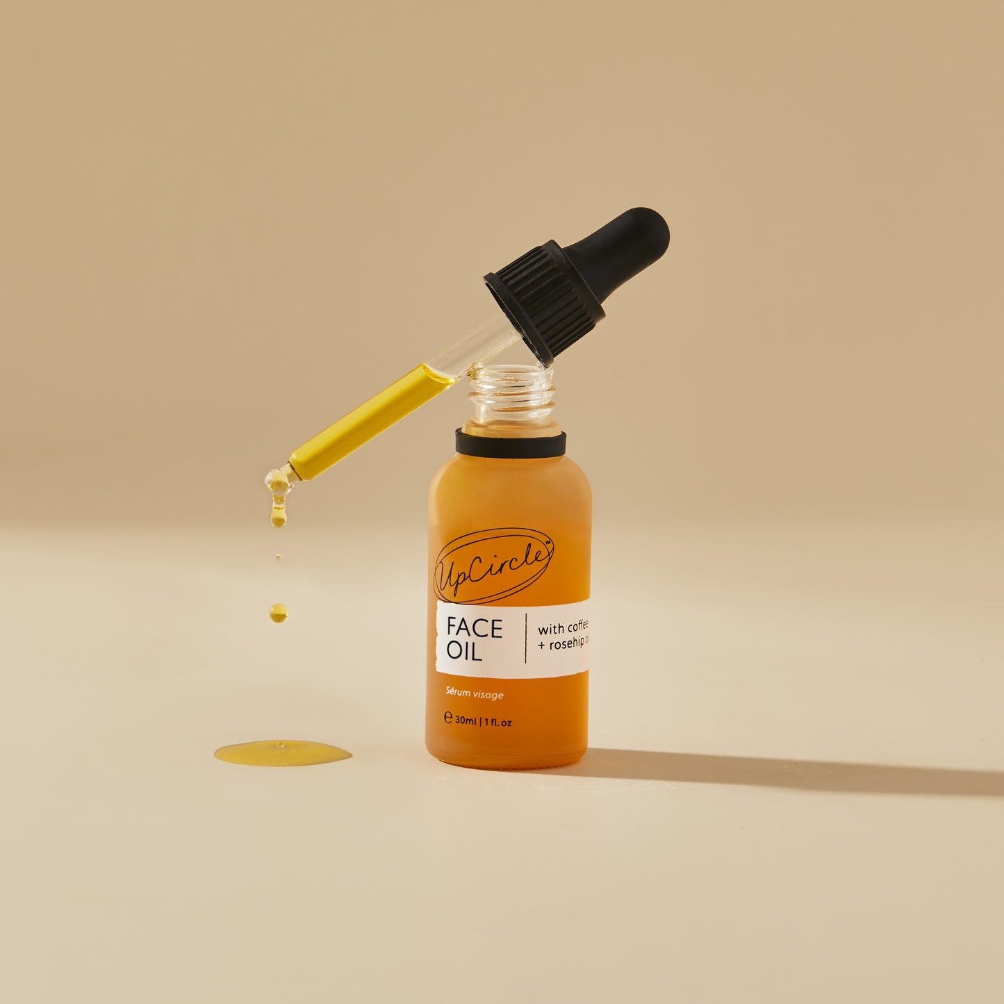 Collagen Boosting Organic Face Oil with Coffee, Rosehip + Jojoba