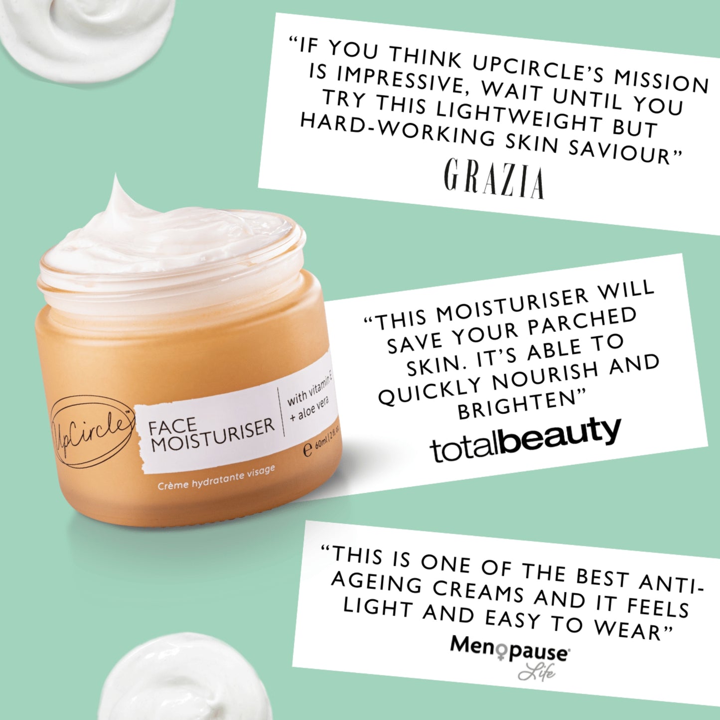 Face Moisturiser with Vitamin E + Aloe Vera - Eco Day Cream