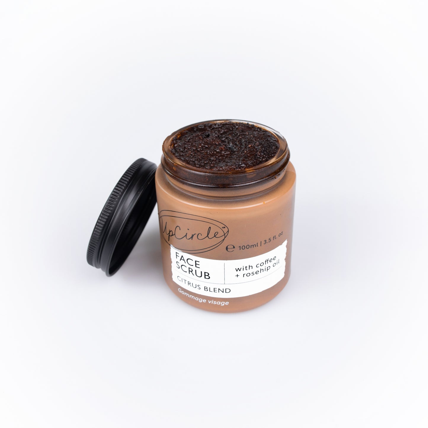 Zero Waste Vegan Face Scrub with Coffee + Rosehip [Citrus blend] Exfoliator